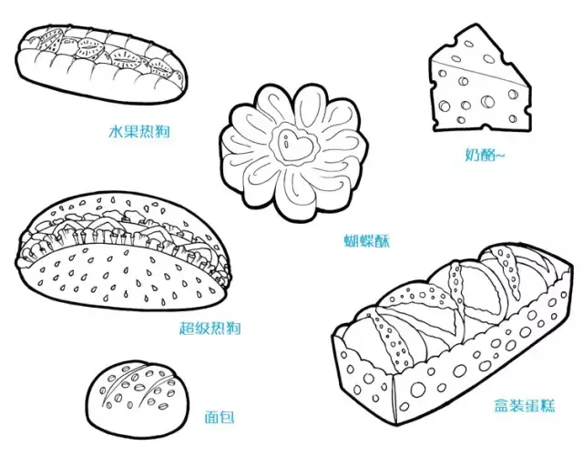 简笔画丨甜点小美食简笔画，简单益智，孩子都爱画，建议先收藏！