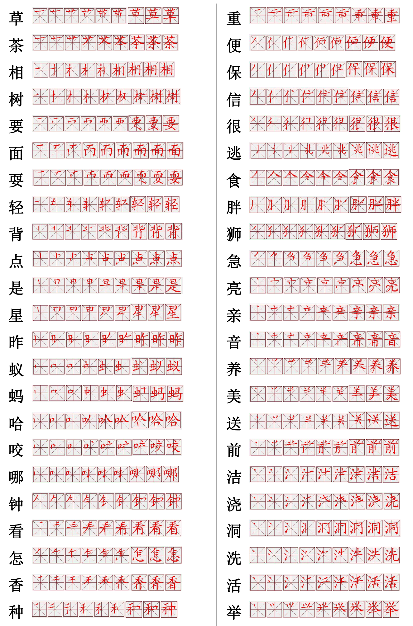 560个汉字笔画顺序汇总，家长们赶紧收藏吧