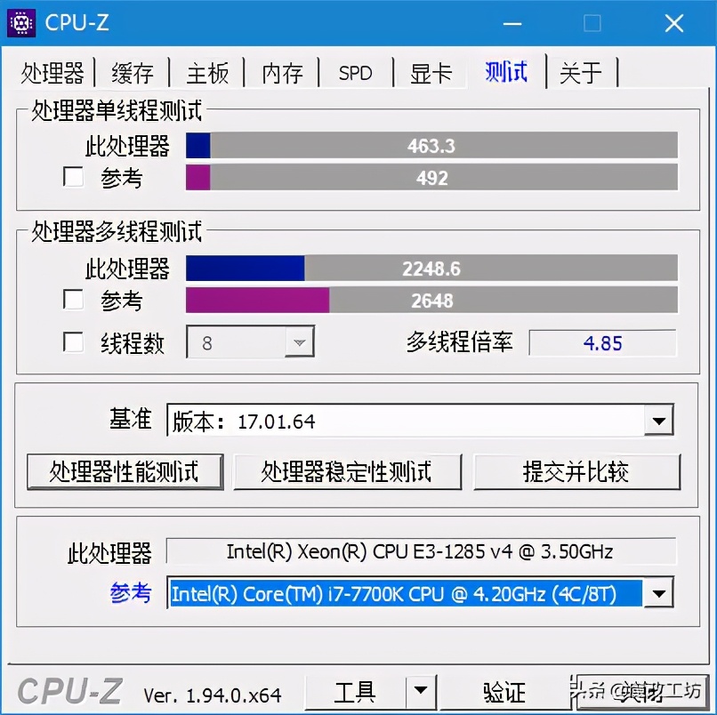 5g,比5775c更强悍,cpu-z线路点:单核463.3分全核2248.
