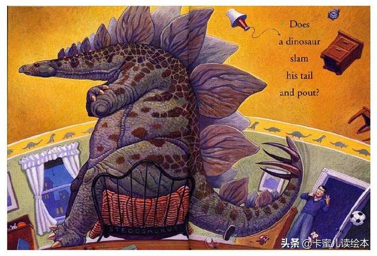 英文有声绘本《How Do Dinosaurs Say Good Night》恐龙怎样晚安