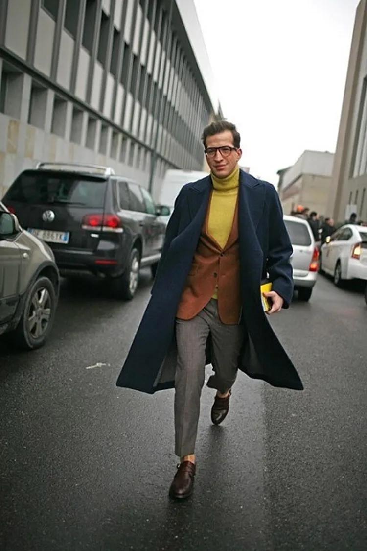 有品味的绅士男，冬季都爱穿件有格调的呢大衣