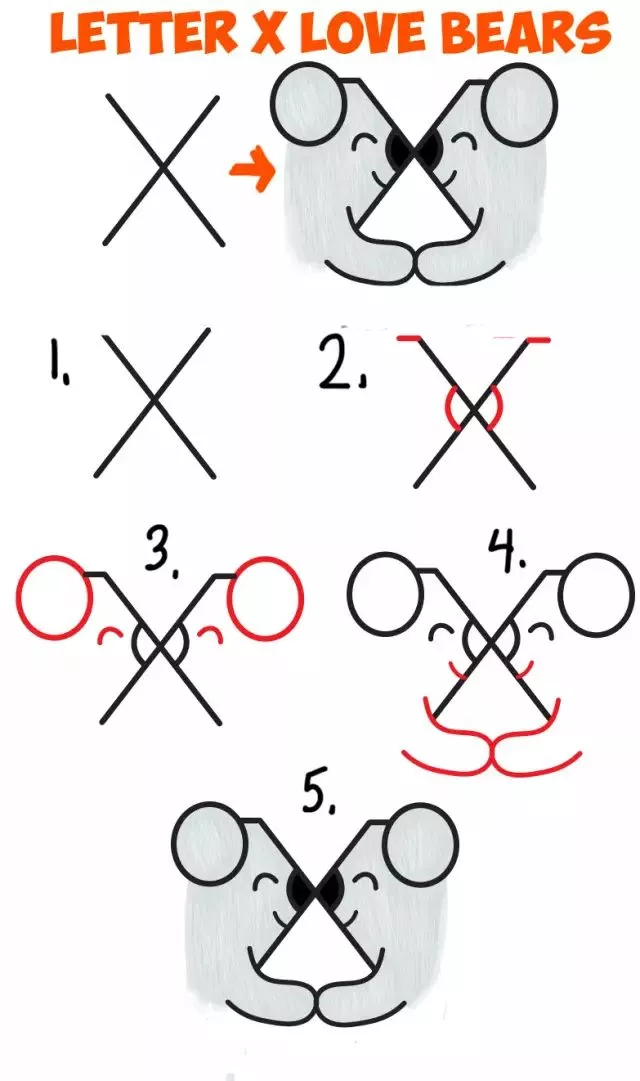 26个英文字母创意简笔画，轻松画出好看的图画