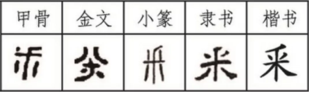 釆字家族：釆番蕃播翻（飜）幡，三番五次田里走，播种全靠一双手