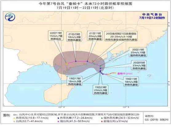 台风“查帕卡”将在广东一带登陆？高温天气得到缓解？