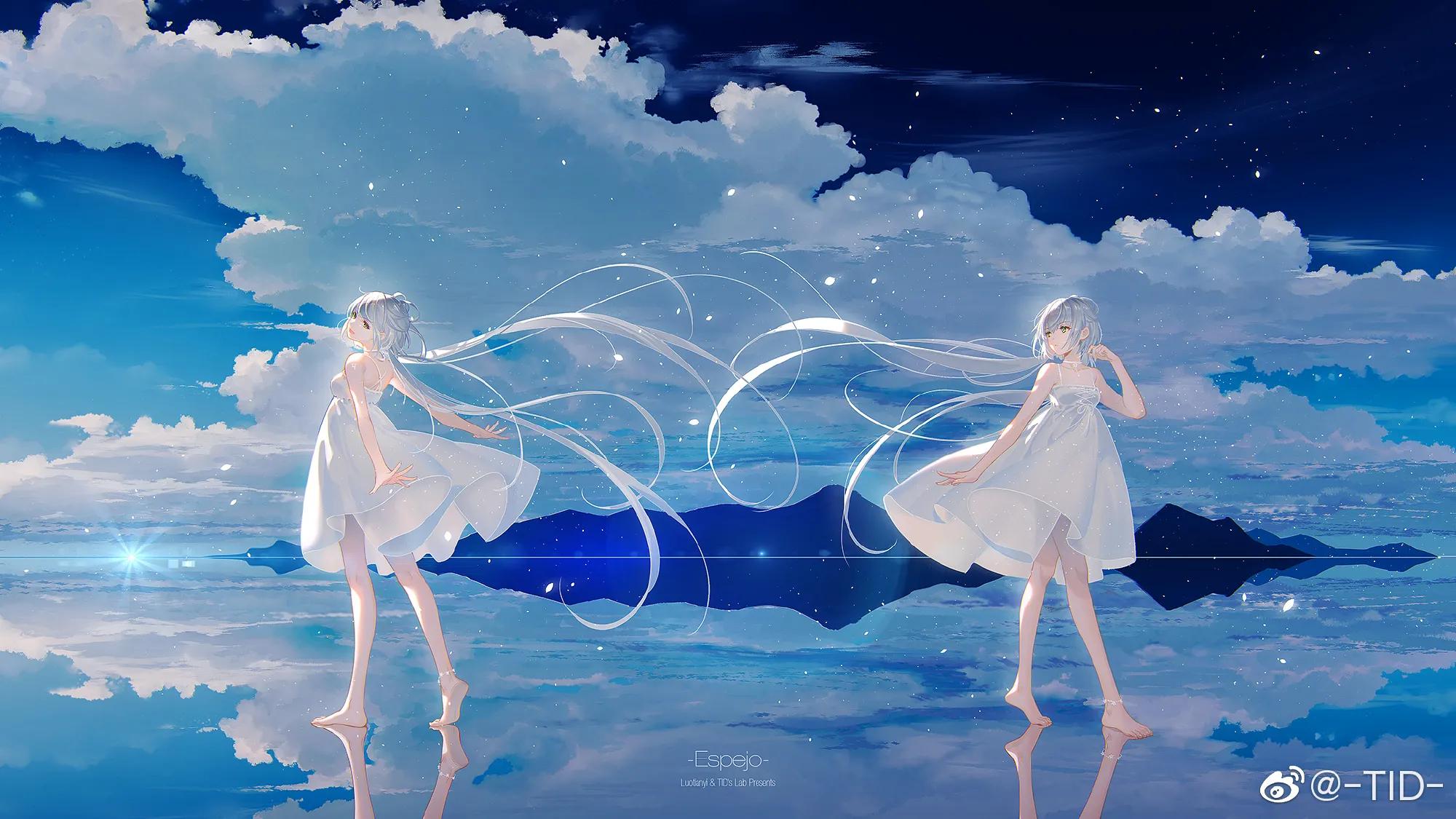 二次元 洛天依 美少女 插画 动漫壁纸来啦～ 美翻了鸭