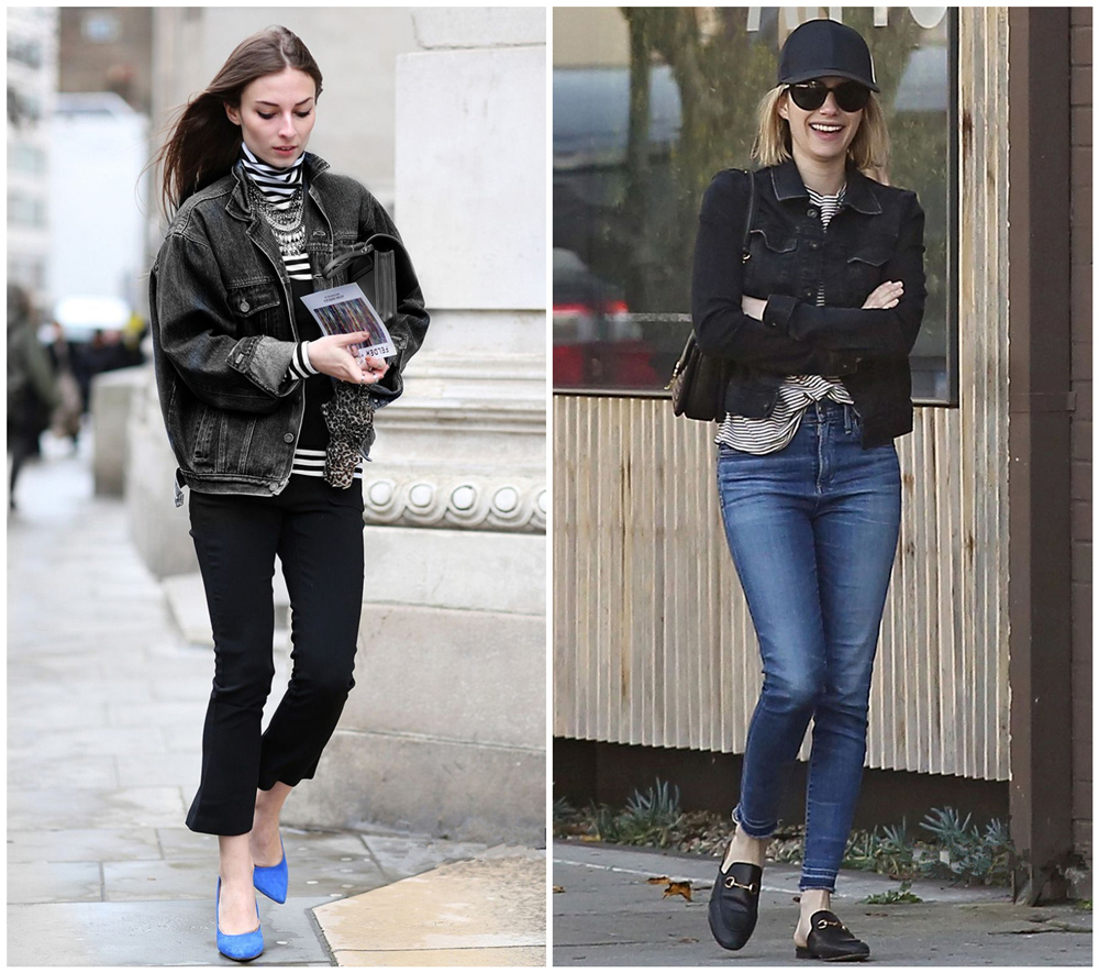 黑色牛仔衣的3套搭配方案，冬天如此穿时髦又高级，想不美都难