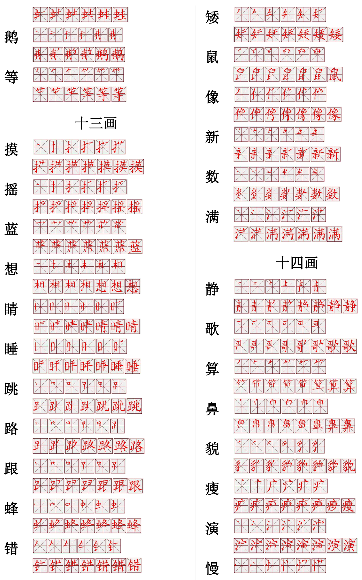 560个汉字笔画顺序汇总，家长们赶紧收藏吧