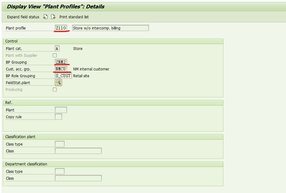 SAP 维护Plant Profile 报错- No customer account group assigned