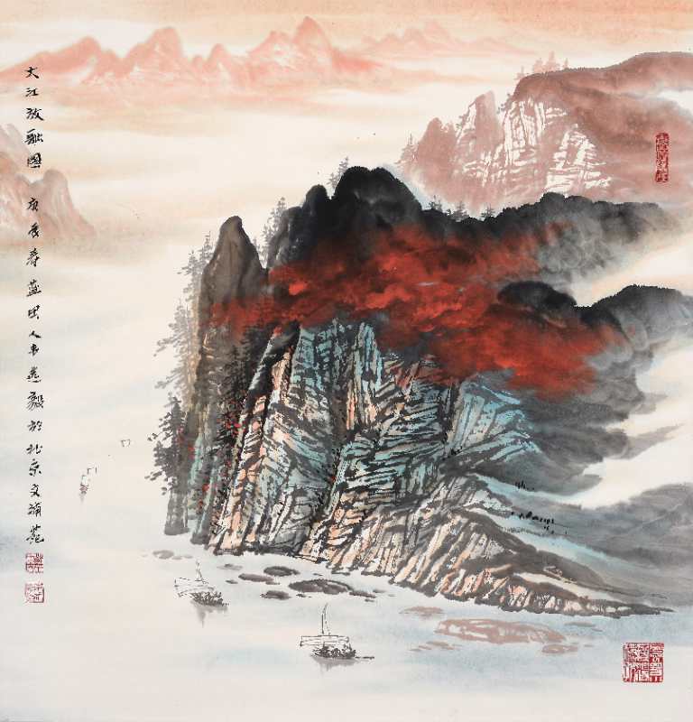 铁道兵著名画家韦选毅国画作品欣赏 V片制作：王绍春（小楼听雨）