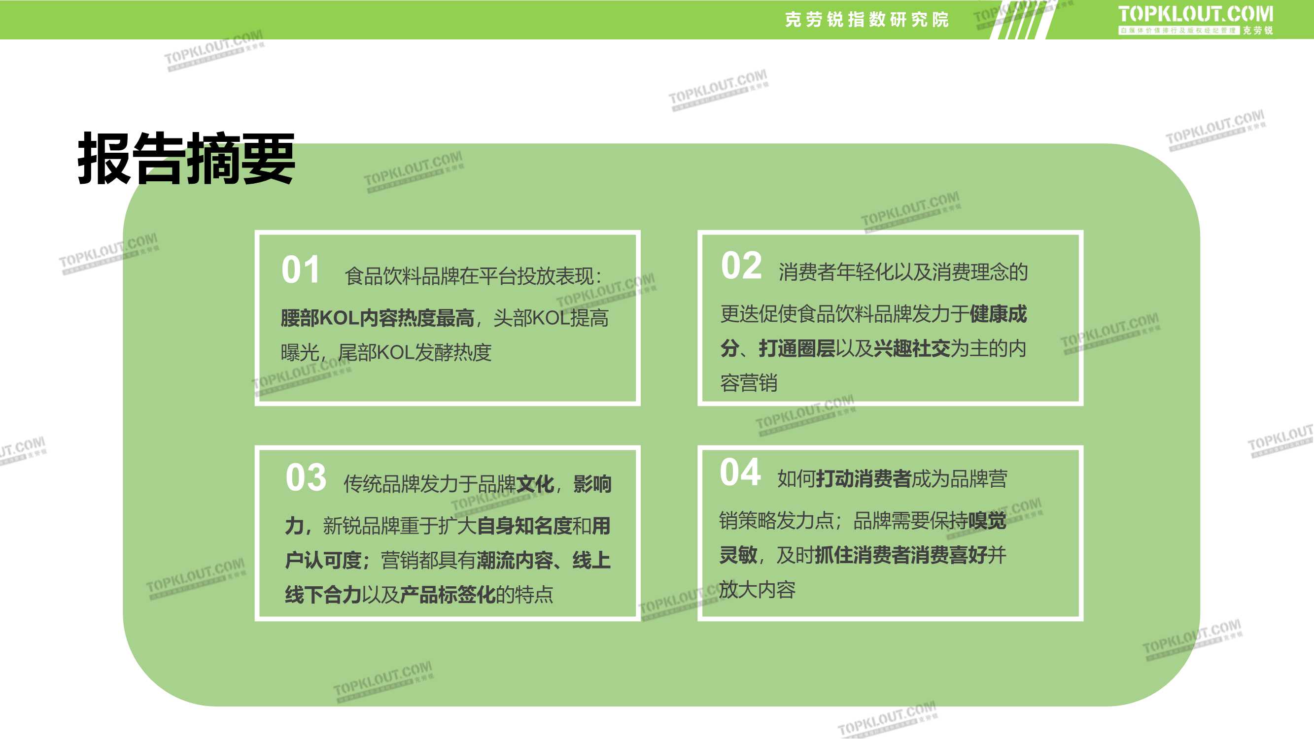 食品饮料品牌新媒体内容营销报告（克劳锐）