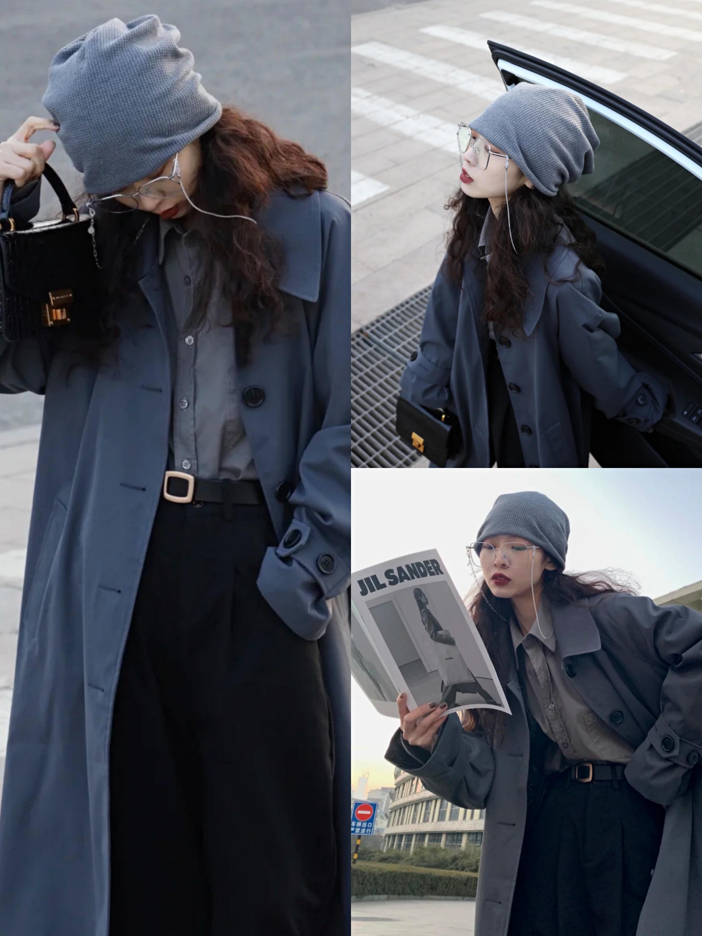 秋冬“灰+黑”太好看了！N组简约舒适的穿搭方式，不怕你不动心