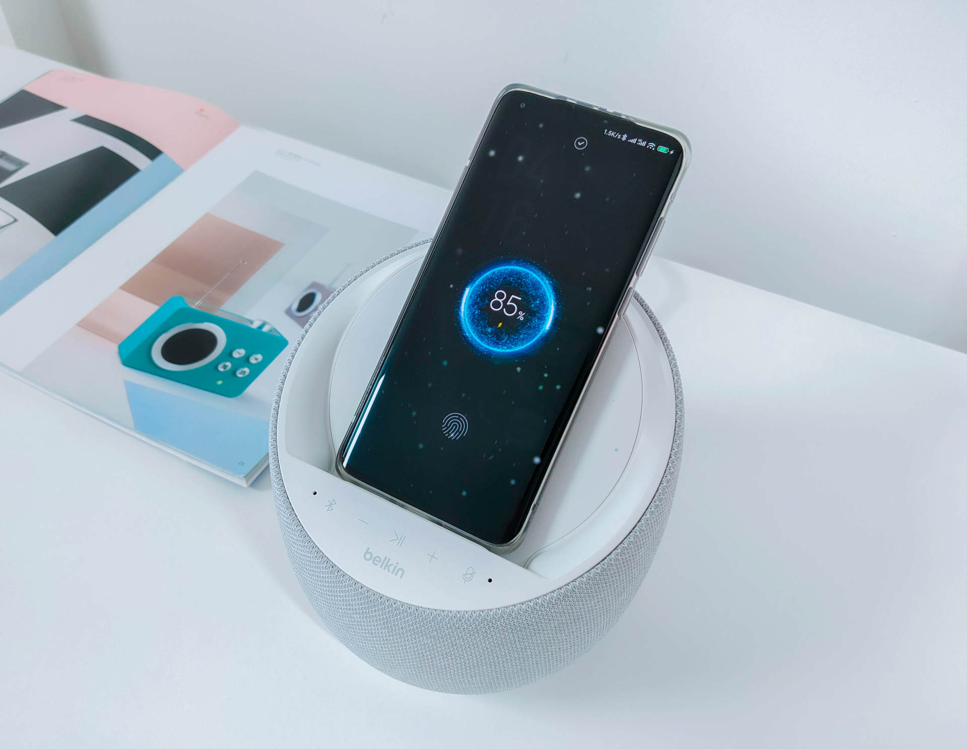 带无线充电的帝瓦雷，贝尔金帝瓦雷Elite智能音箱评测:三巨头之作