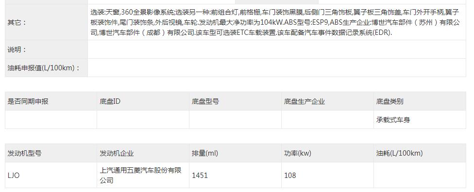 或命名为五菱佳辰，五菱银标全新MPV申报信息曝光