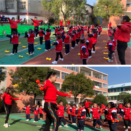 湖北武穴梅川镇中心幼儿园：多彩器械 运动无限