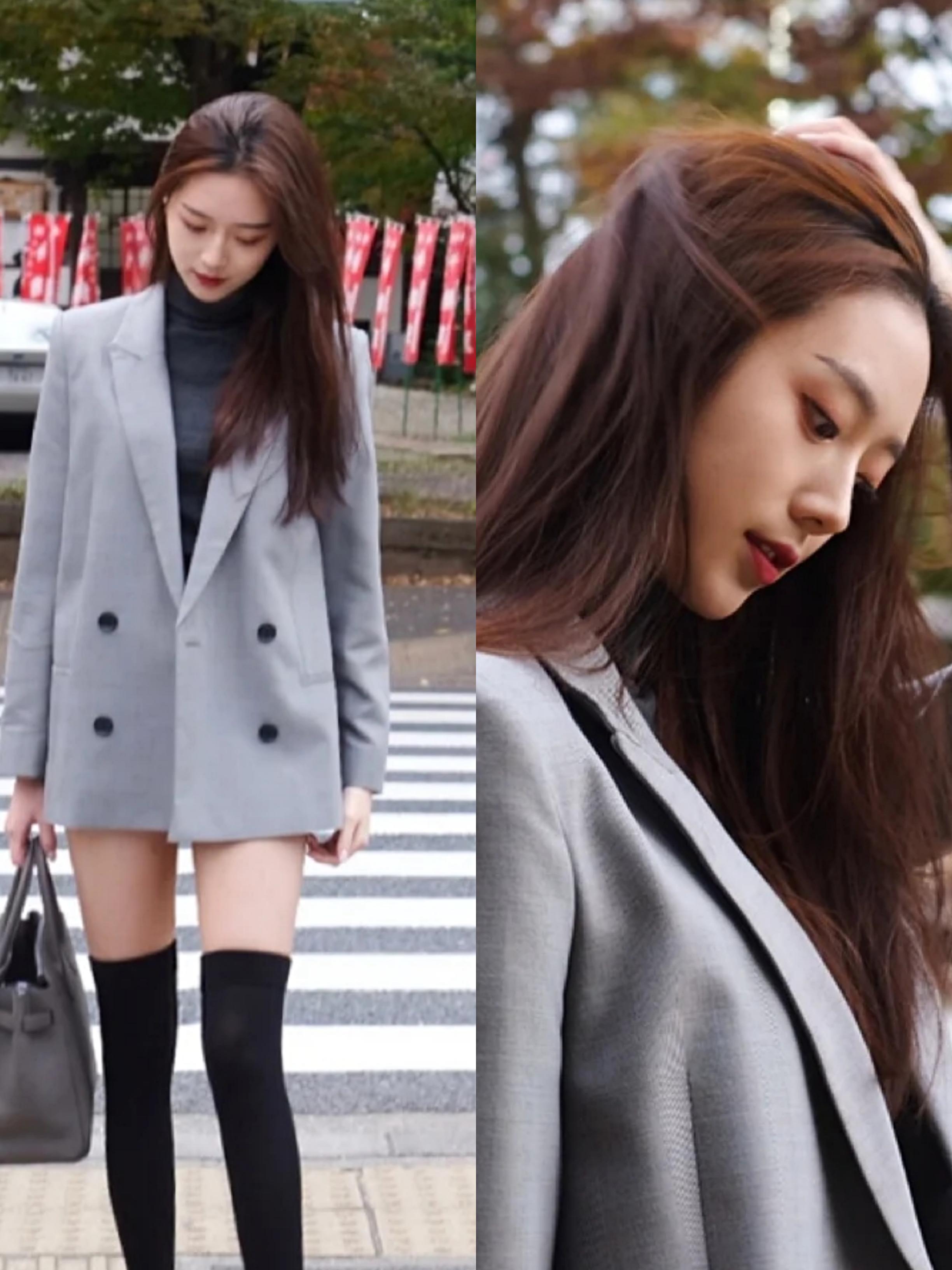 秋冬“灰+黑”太好看了！N组简约舒适的穿搭方式，不怕你不动心