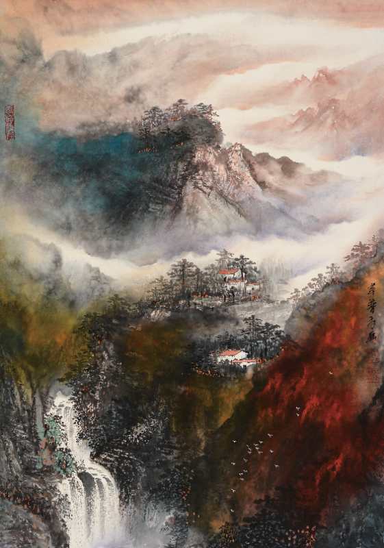 铁道兵著名画家韦选毅国画作品欣赏 V片制作：王绍春（小楼听雨）