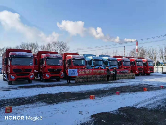 成交11輛德龍L5000國六載貨車 陜汽重卡吉林地區2022喜迎開門紅