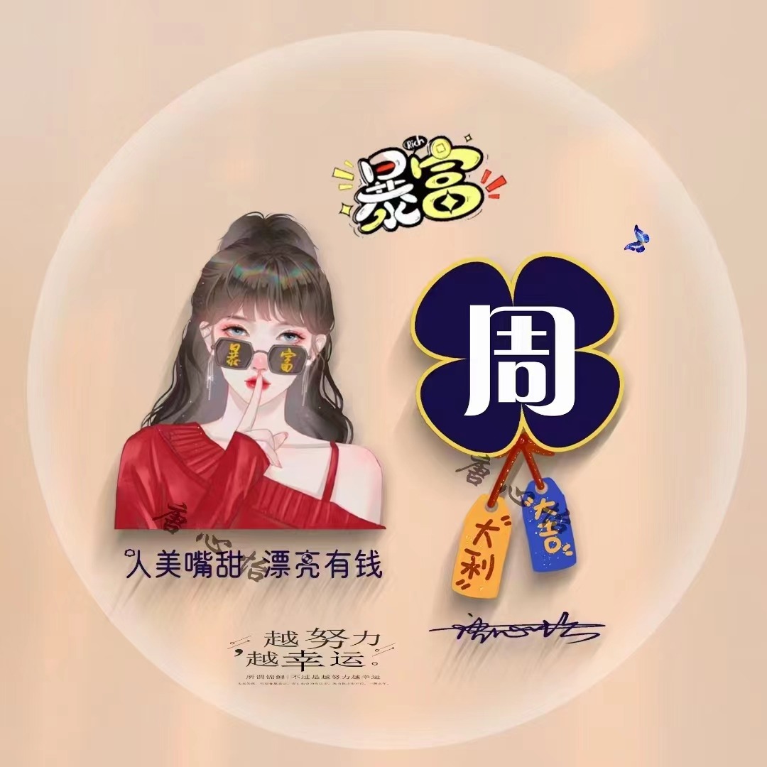 微信头像,姓氏头像,3d高清唯美照片个性签名头像,留下你的名字最新