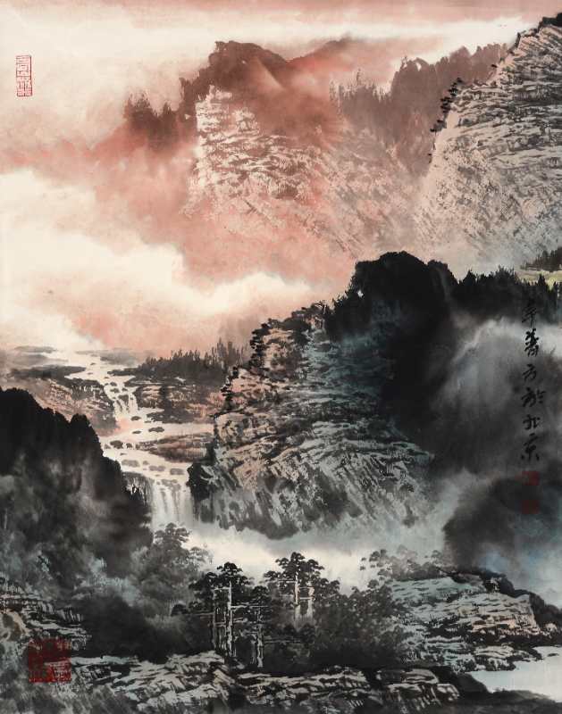 铁道兵著名画家韦选毅国画作品欣赏 V片制作：王绍春（小楼听雨）