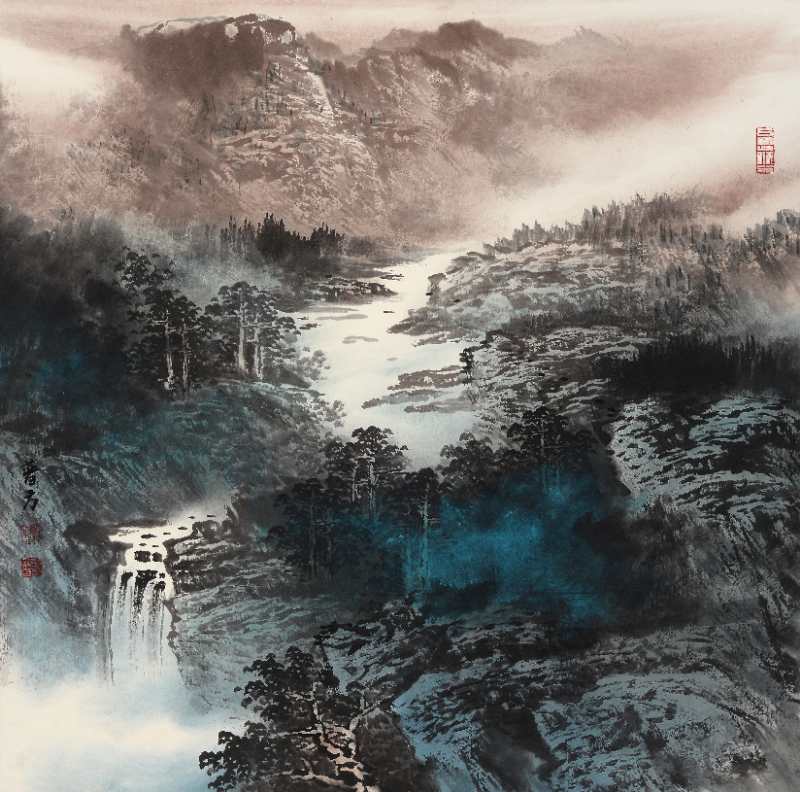 铁道兵著名画家韦选毅国画作品欣赏 V片制作：王绍春（小楼听雨）