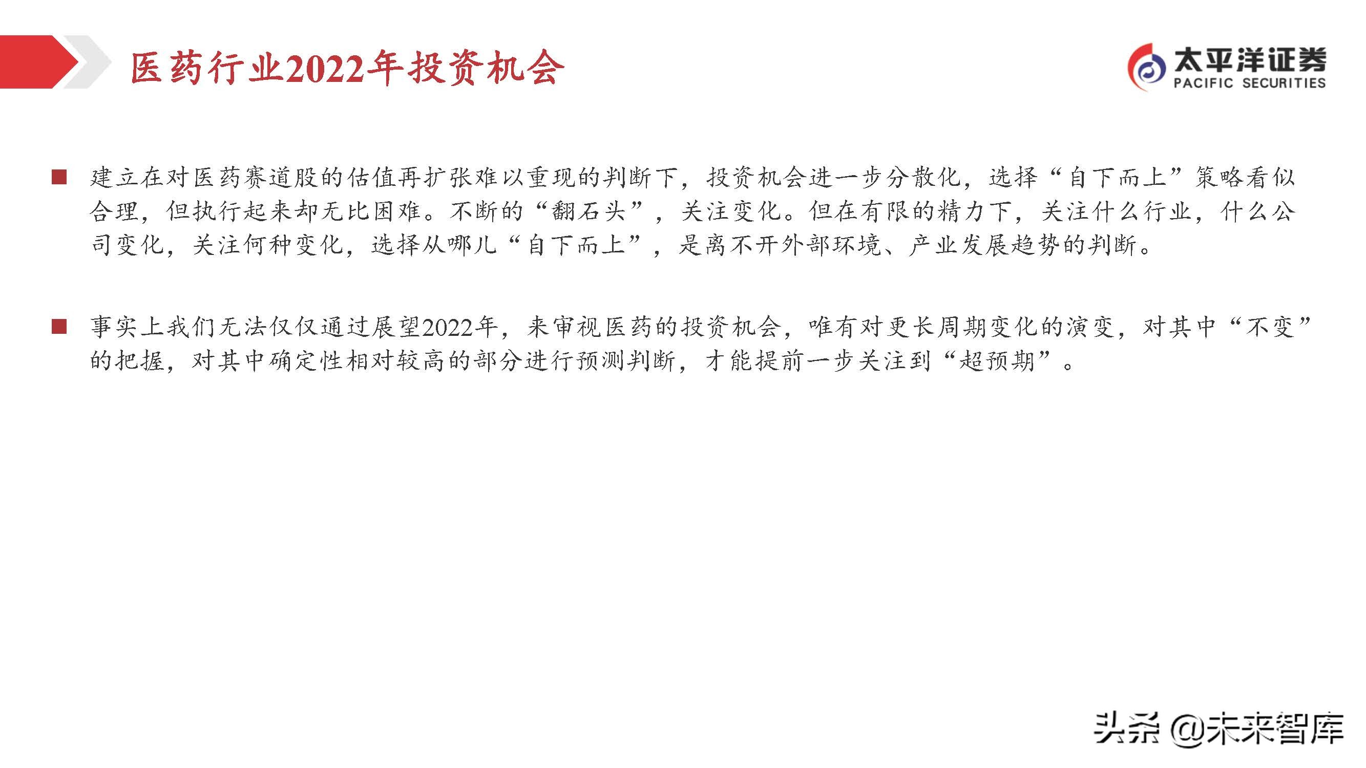 医药行业投资策略：关注变化中的不变，寻找相对确定的机会
