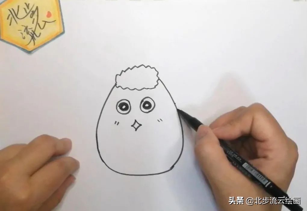 可爱的小鸡儿童画，简单易学，小朋友们学会了吗？