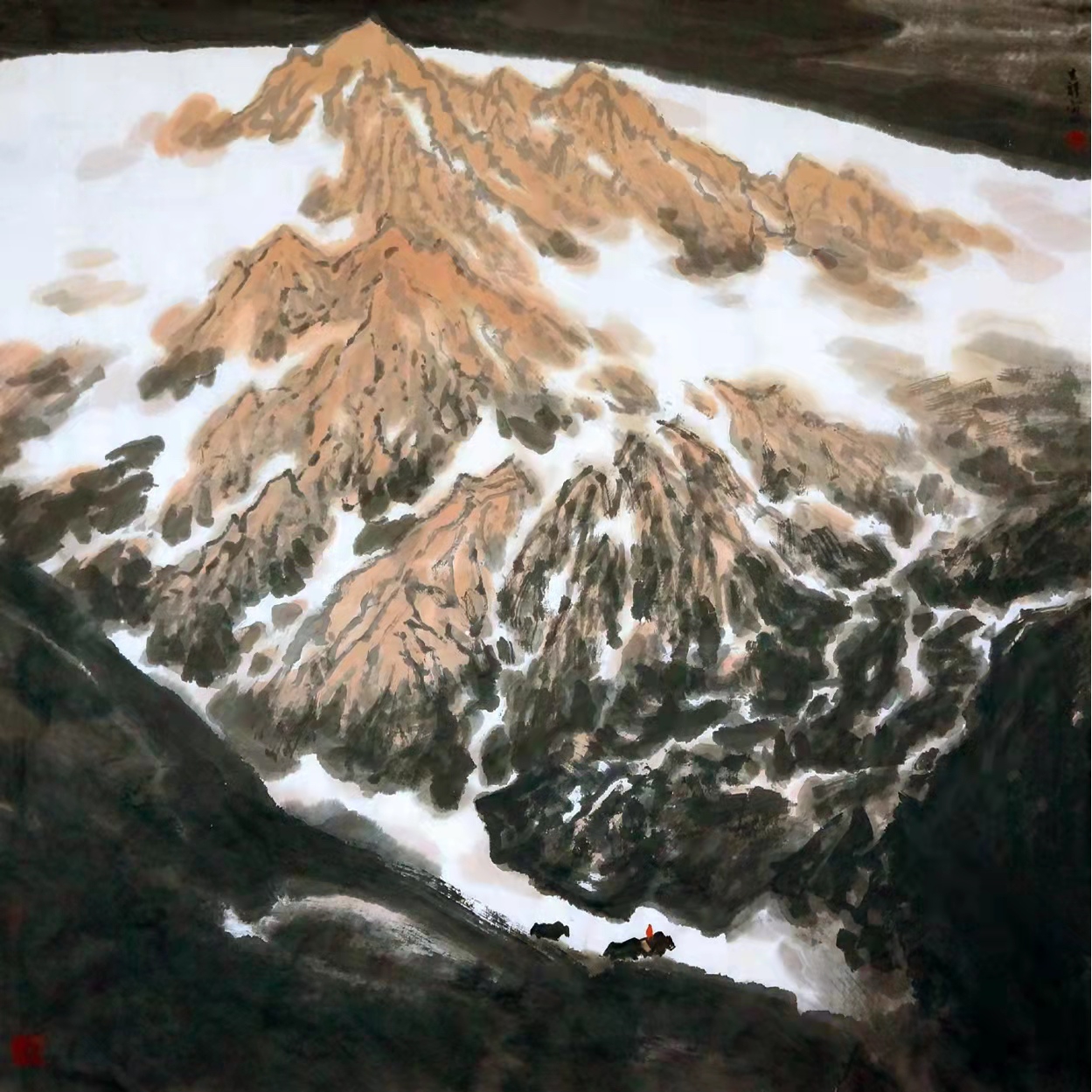 铁道兵著名画家董吉祥（纸本水墨）国画作品欣赏 V篇制作：王绍春
