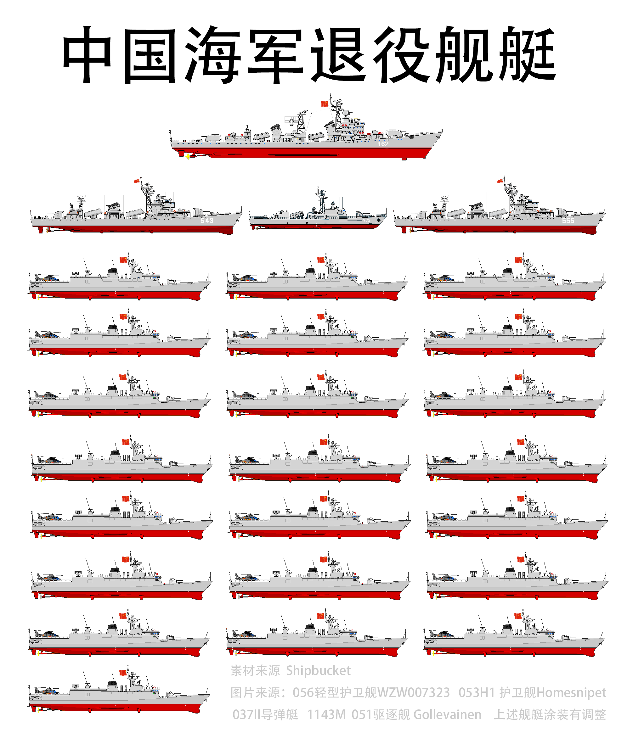 051军舰平面图图片