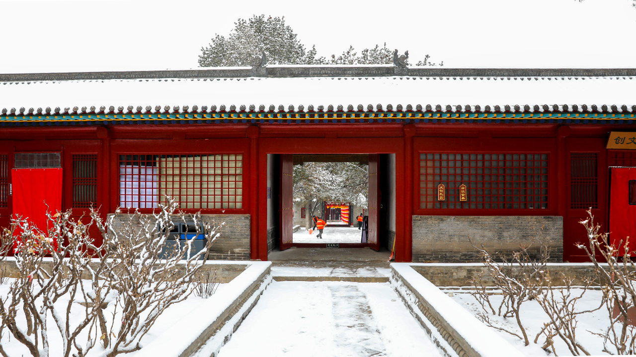 当双塔遇初雪，“素颜”一样美到爆