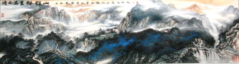 铁道兵著名画家韦选毅国画作品欣赏 V片制作：王绍春（小楼听雨）