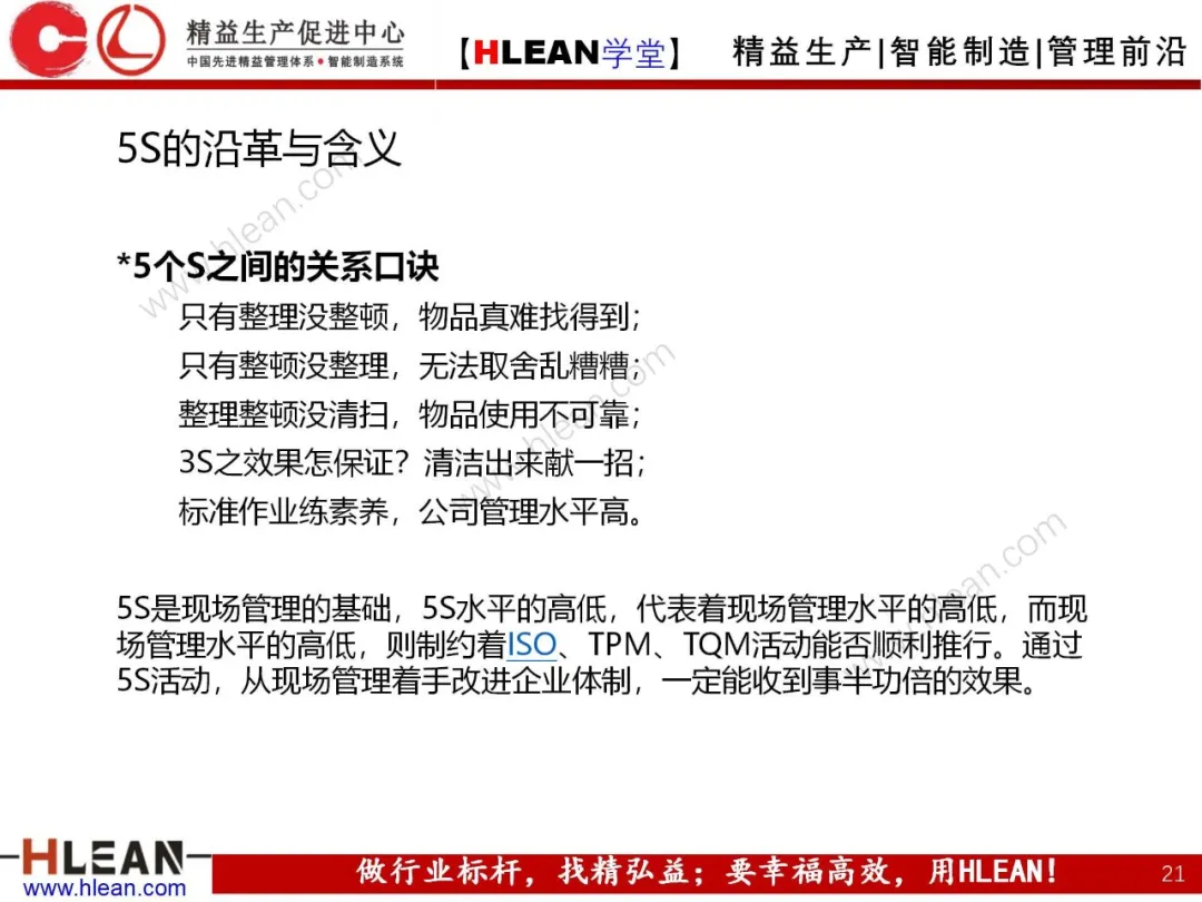 「精益学堂」生产主管七大管理项目