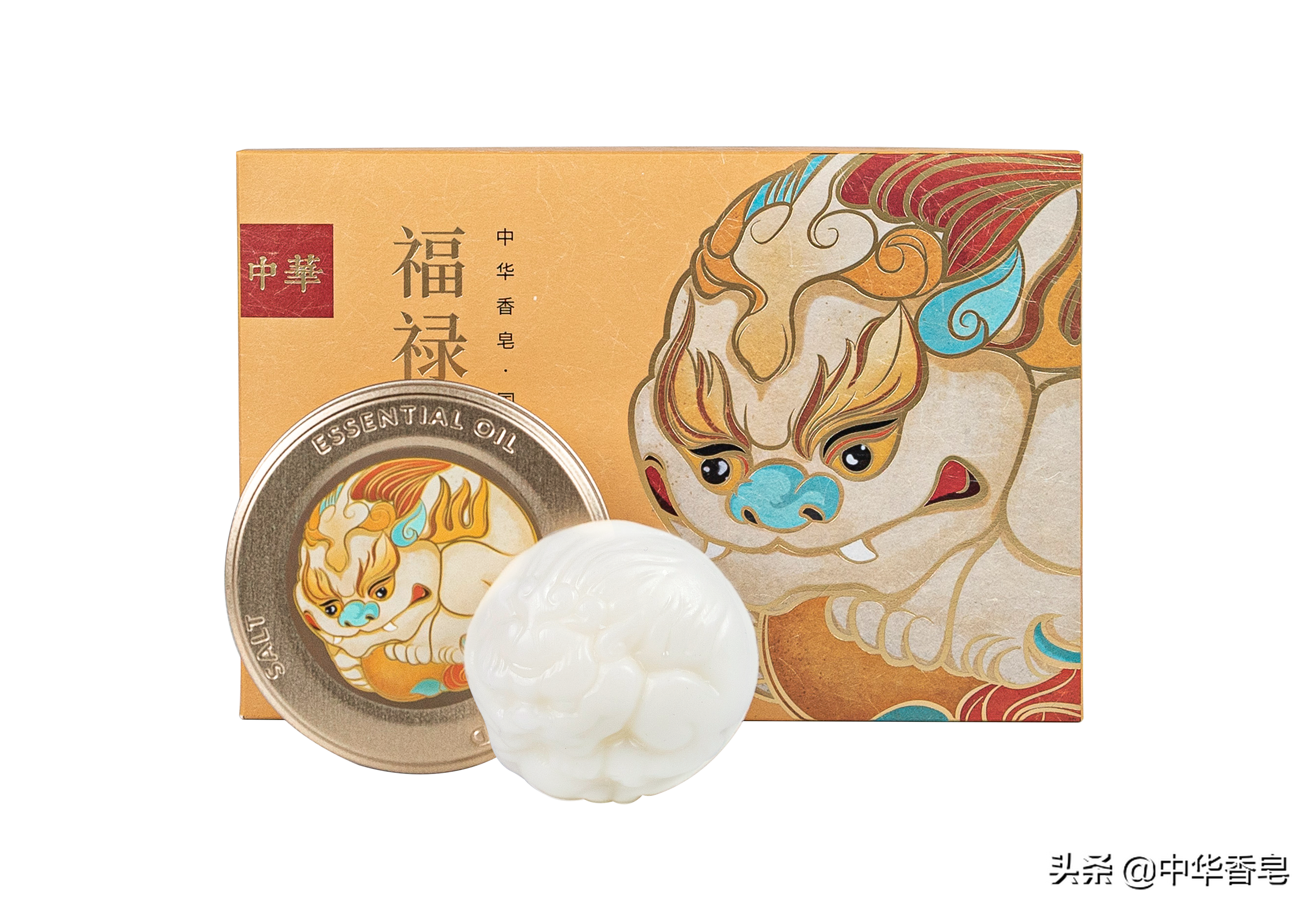 福禄双临礼盒皂，中华香皂礼盒送，貔貅香皂福积聚