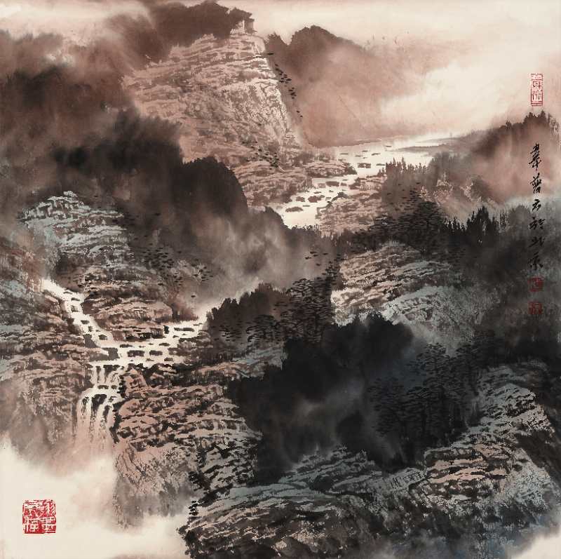 铁道兵著名画家韦选毅国画作品欣赏 V片制作：王绍春（小楼听雨）