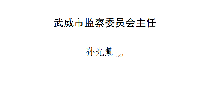 武威新一届人大、政府领导班子选举产生