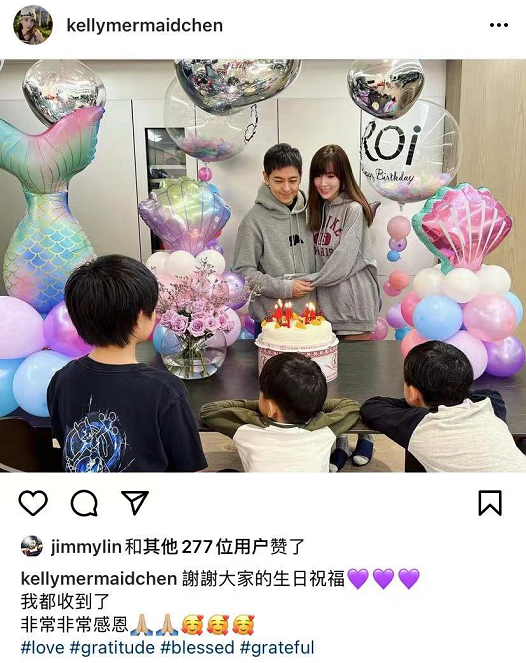 林志颖晒全家福为妻子庆生，还亲自驾豪车带陈若仪兜风，超宠溺