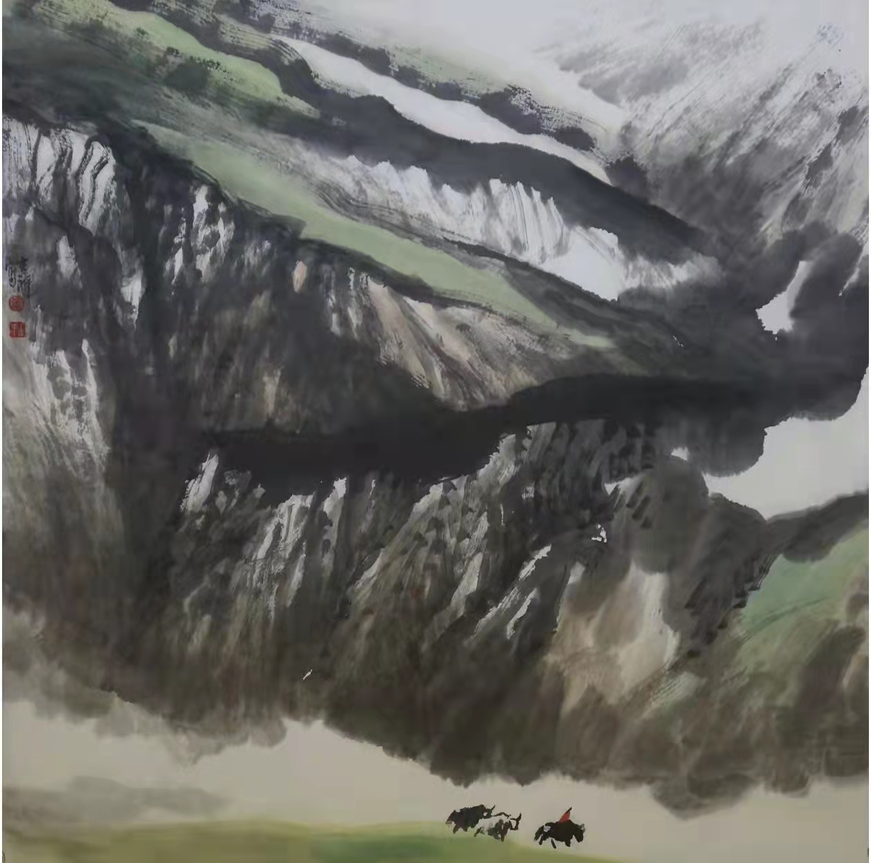 铁道兵著名画家董吉祥（纸本水墨）国画作品欣赏 V篇制作：王绍春