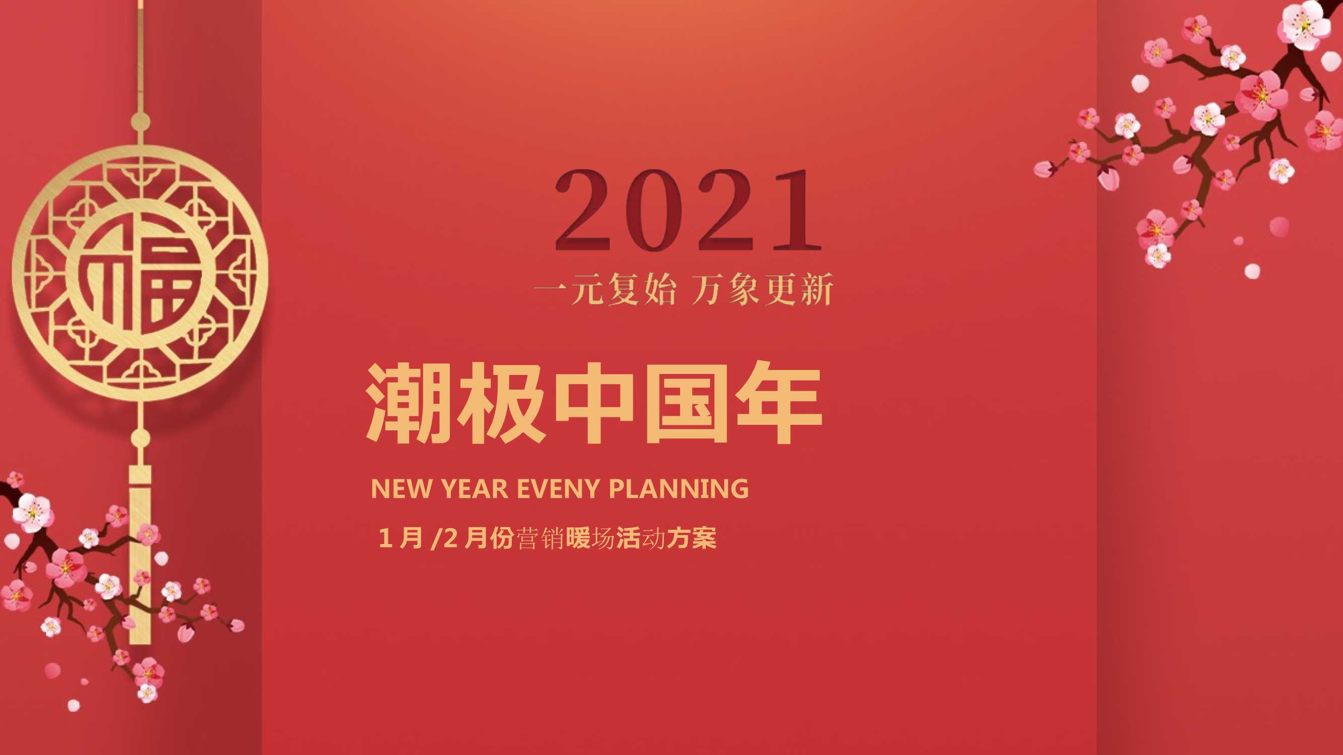 2021元月暖场系列（潮极中国年主题）活动策划方案「PPT」