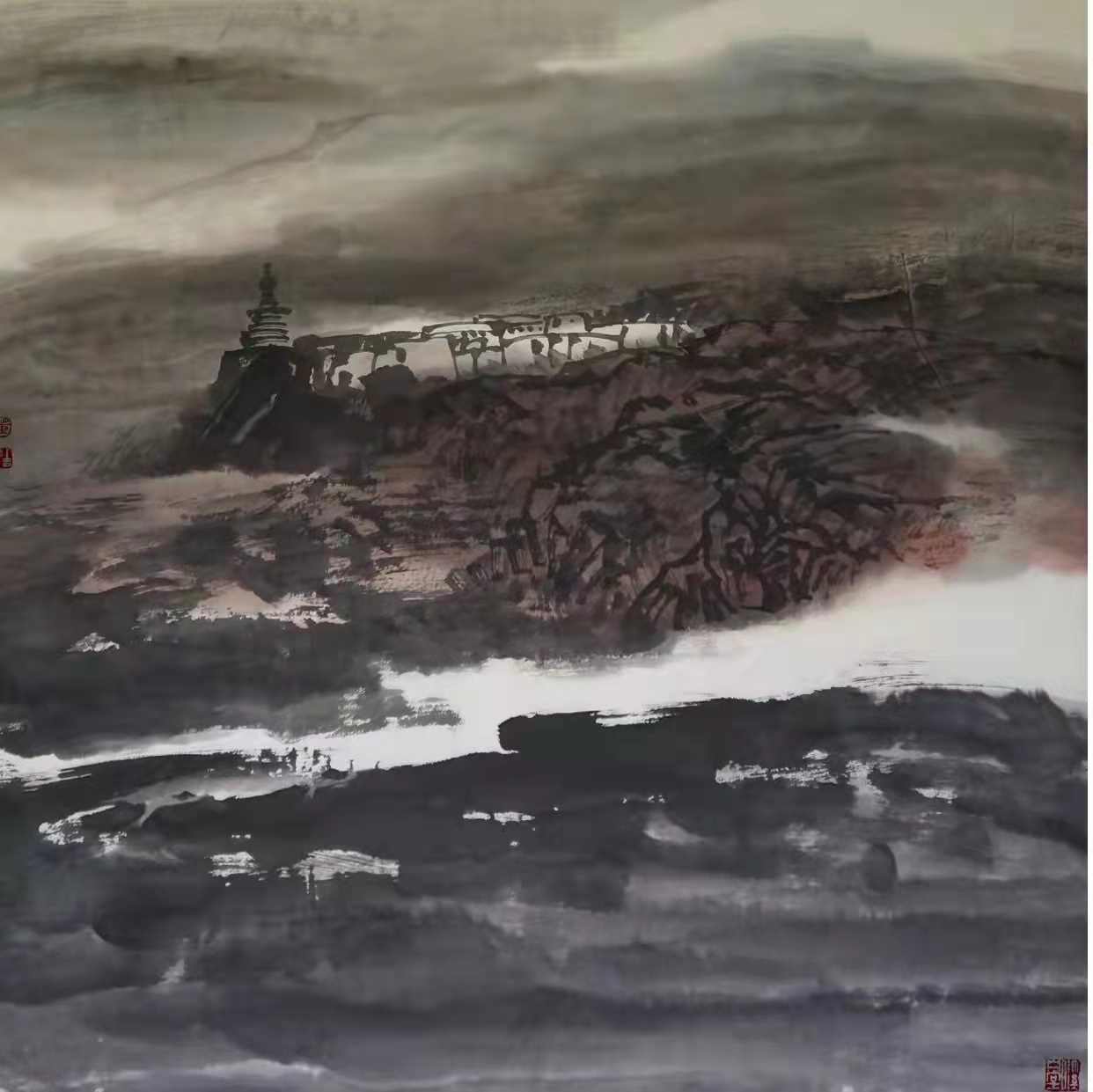 铁道兵著名画家董吉祥（纸本水墨）国画作品欣赏 V篇制作：王绍春