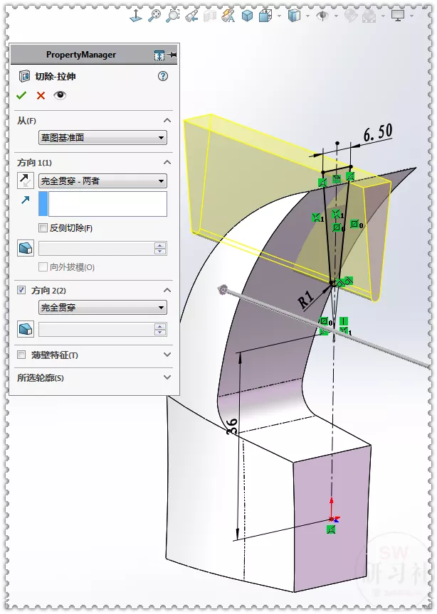 用SolidWorks画一个羊角锤，这个图还有点复杂