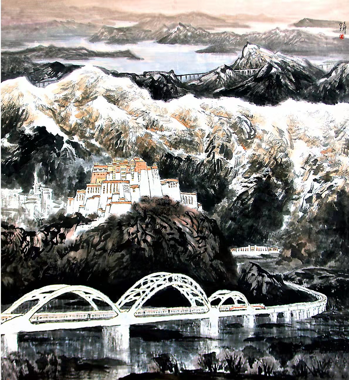 铁道兵著名画家董吉祥（纸本水墨）国画作品欣赏 V篇制作：王绍春