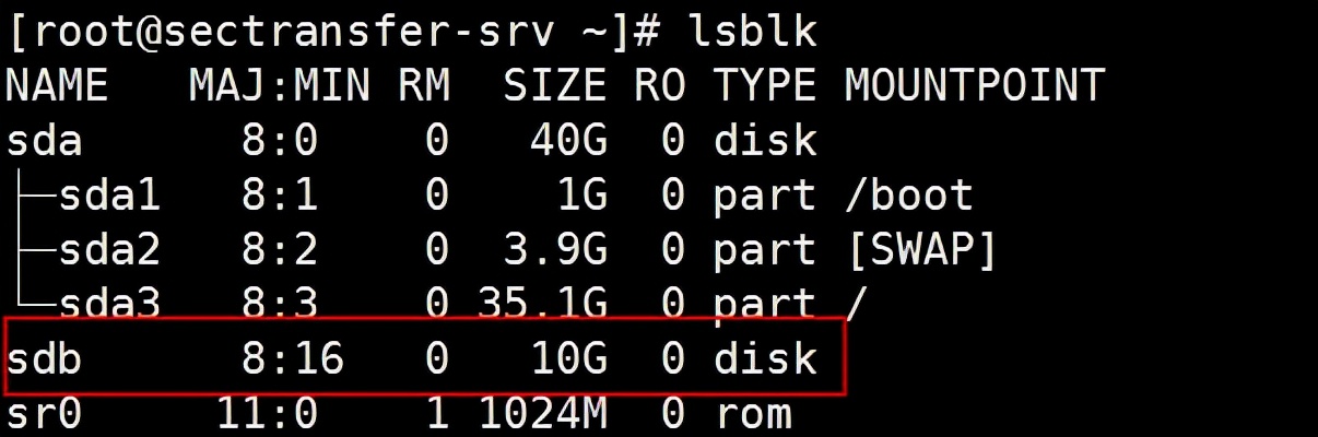 Centos 7 添加磁盘设备