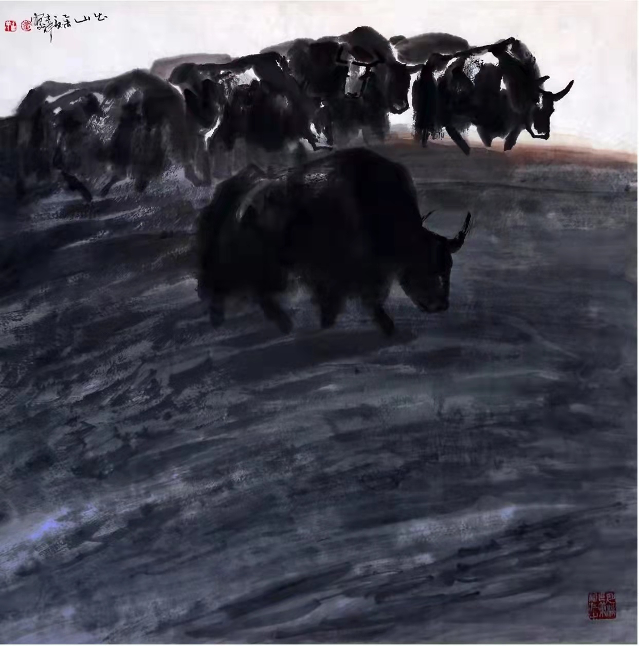 铁道兵著名画家董吉祥（纸本水墨）国画作品欣赏 V篇制作：王绍春