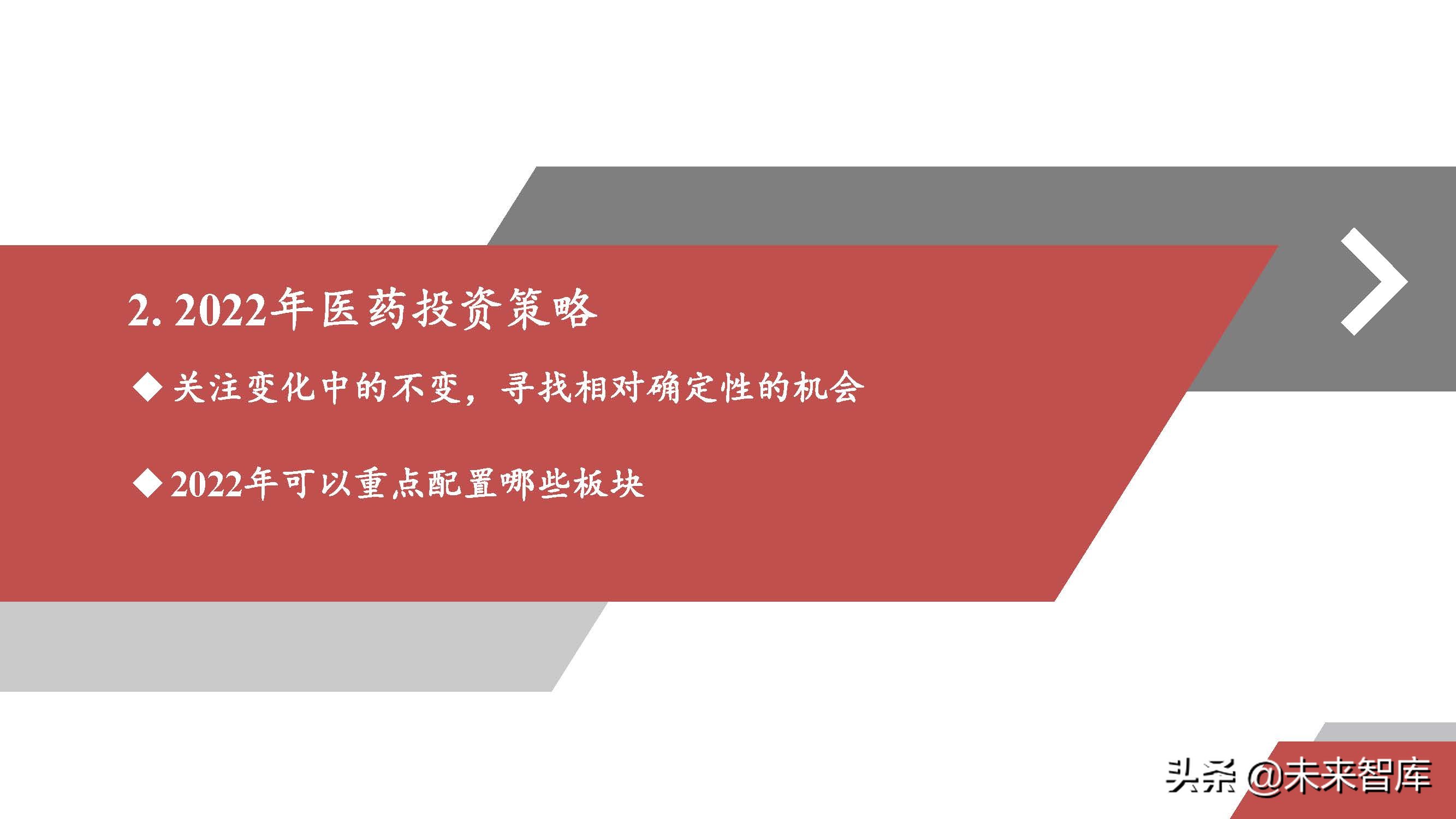 医药行业投资策略：关注变化中的不变，寻找相对确定的机会