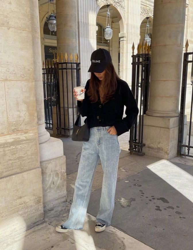 巴黎ins时尚博主逛街参加活动上班都很实用很经典的搭配款式