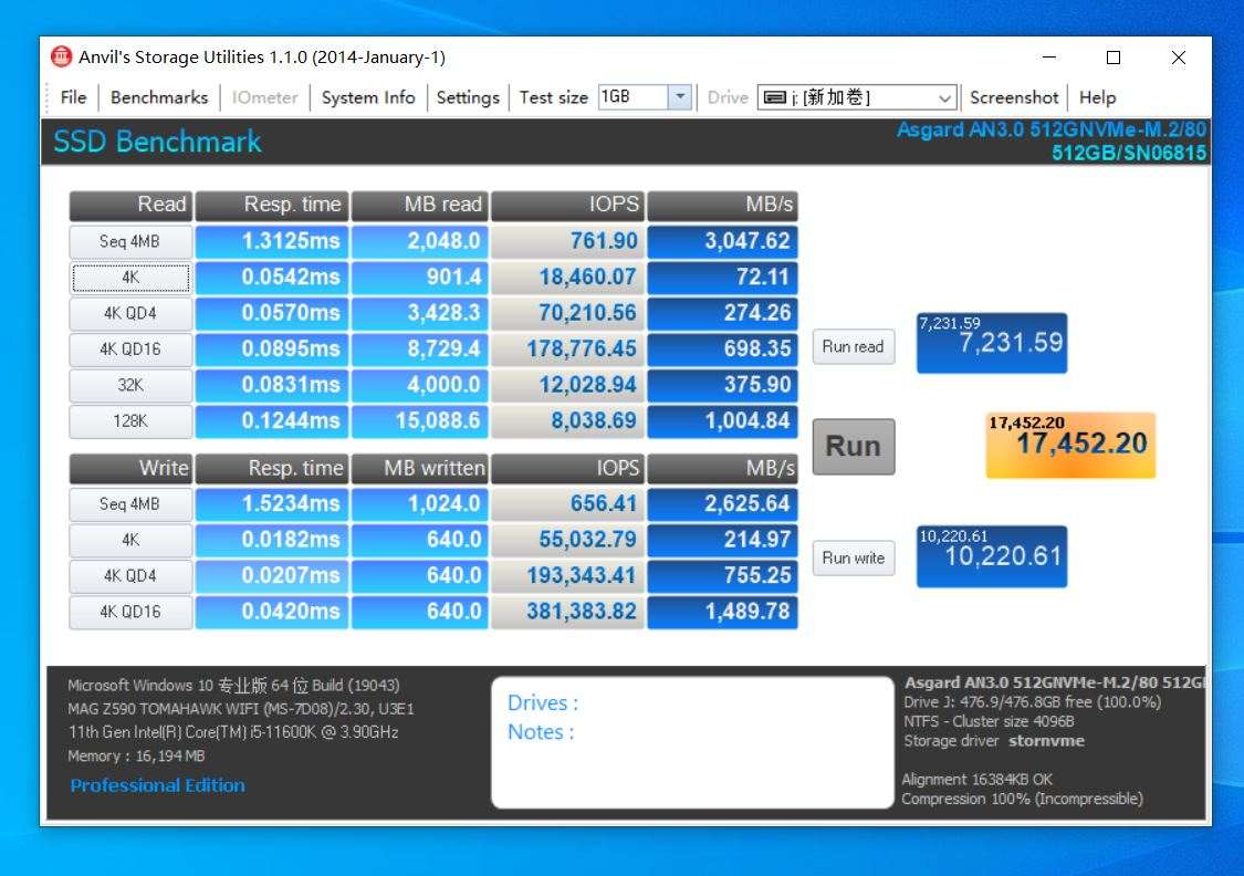 低价高性能国产方案黑科技新品硬盘，阿斯加特AN 3.0 NVMe SSD实测