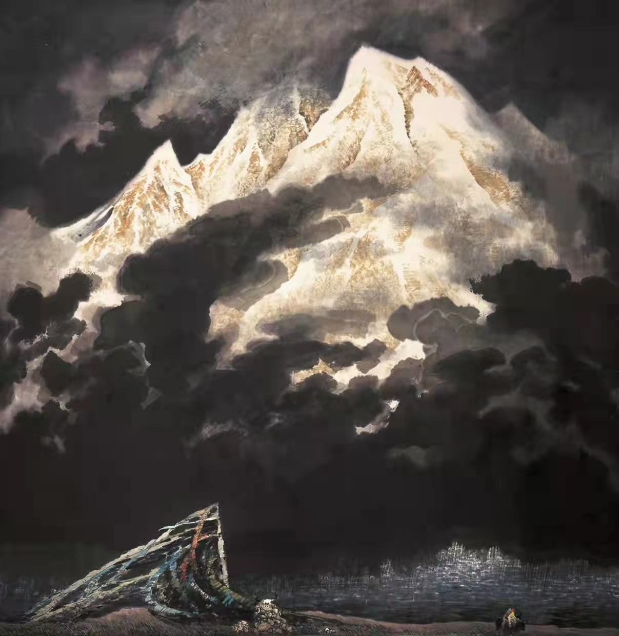 铁道兵著名画家董吉祥（纸本水墨）国画作品欣赏 V篇制作：王绍春