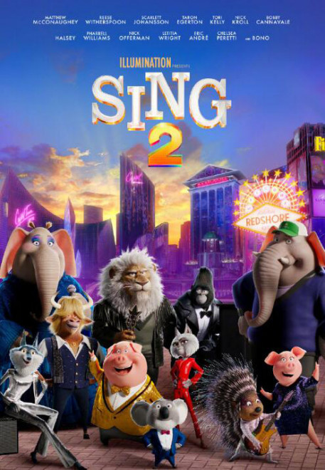 《欢乐好声音2》发布新海报 动物歌手们炫酷合影