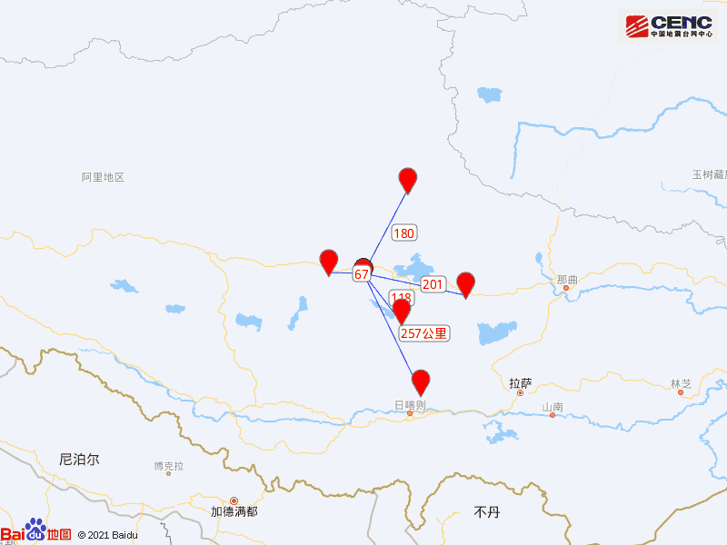 西藏那曲市双湖县发生5.8级地震