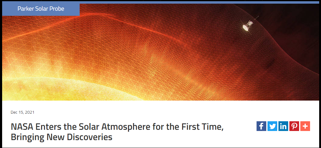美国航天器有史以来第一次“触摸”太阳，温度约为93万℃