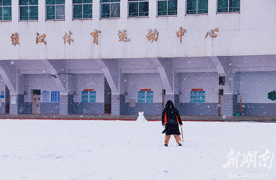 长沙县实验中学@你，共赏校园雪景(图9)